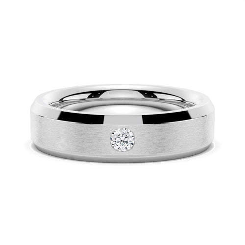 Platinum 6mm Moissanite Ring for Him