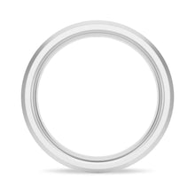 Load image into Gallery viewer, 6mm Bezel Set Moissanite Men’s Wedding Ring – Beveled Edge Silver, Gold or Platinum Band