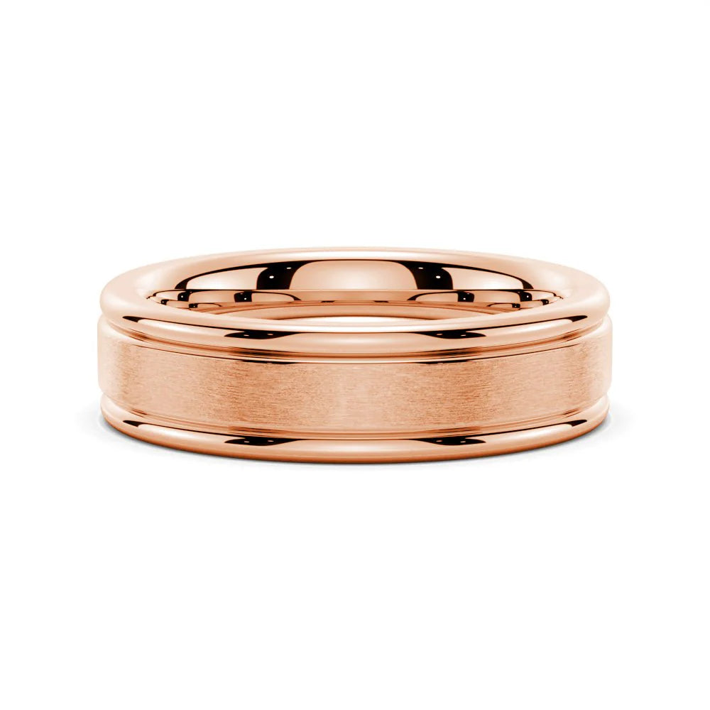 Minimalist Satin Men’s Ring 6mm