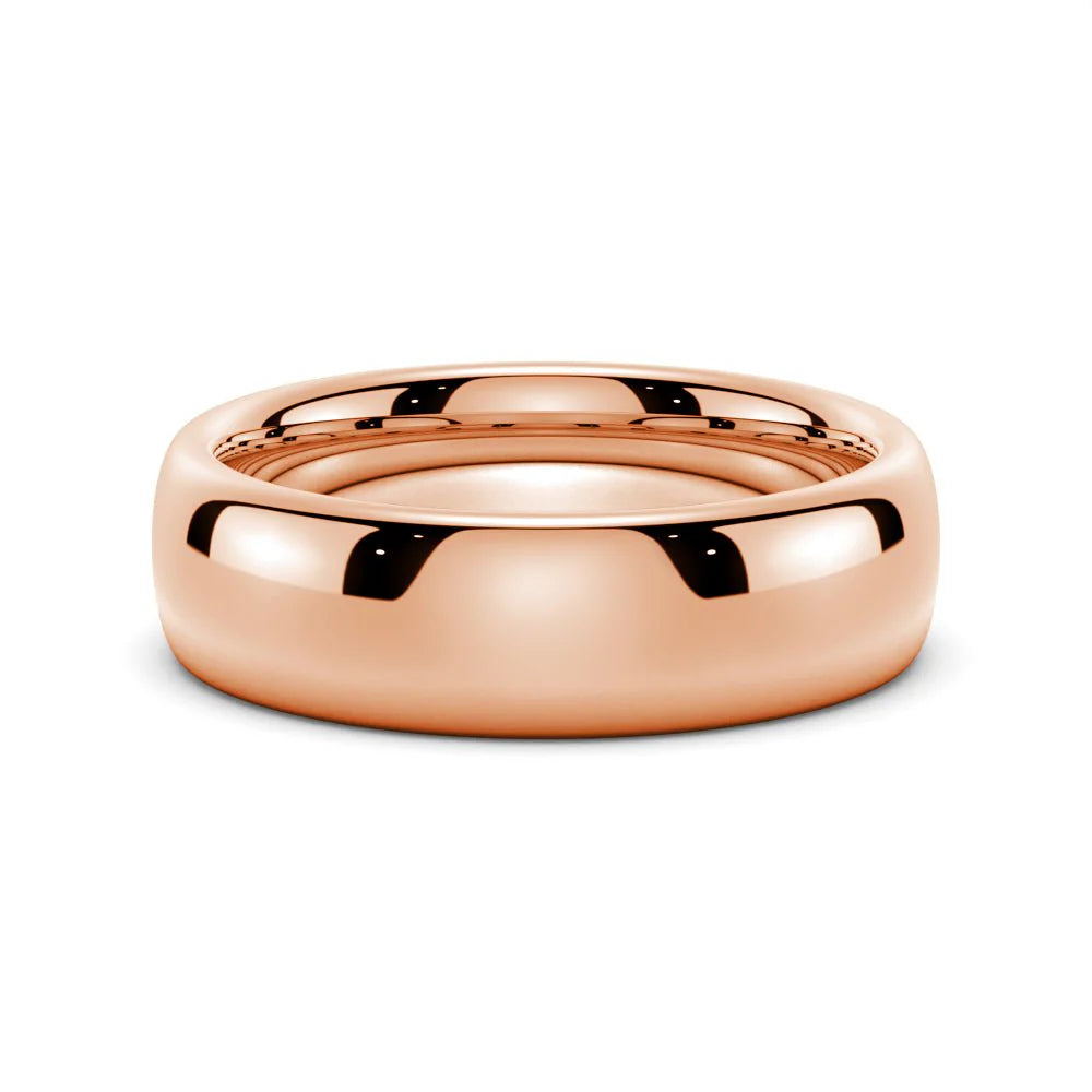 High Shine Wedding Band for Men