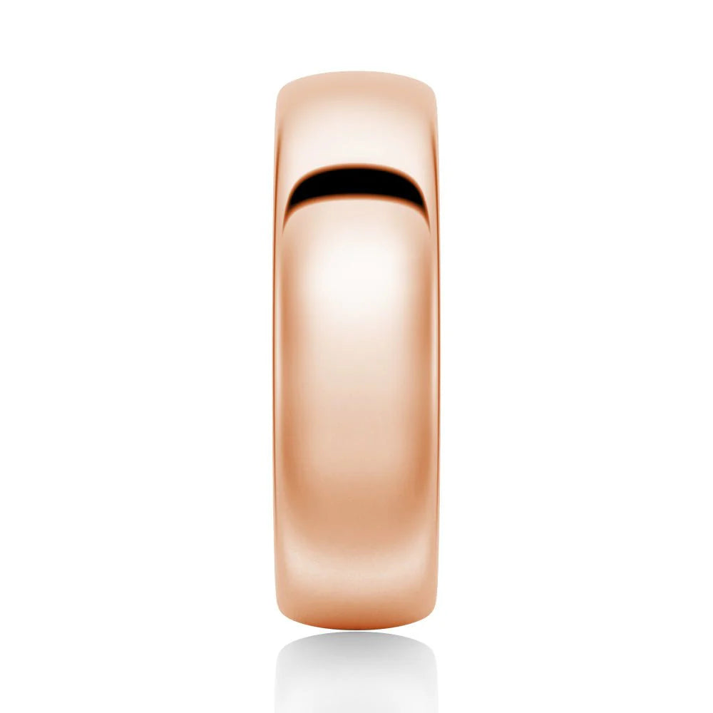 6mm High Polished Men’s Wedding Band – Silver, Gold or Platinum Ring