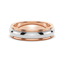 Load image into Gallery viewer, 6mm Minimalist Two-Tone Men’s Wedding Band