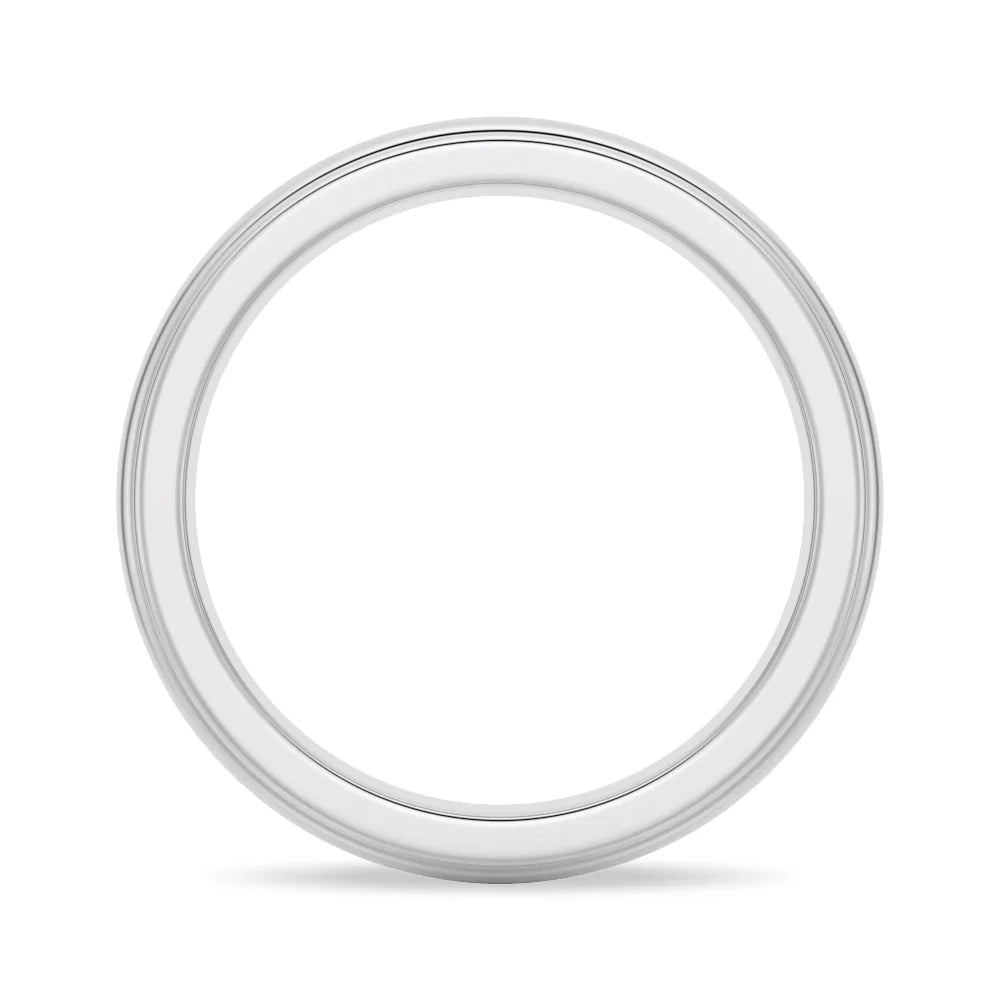 Sleek Contrast Wedding Ring for Groom