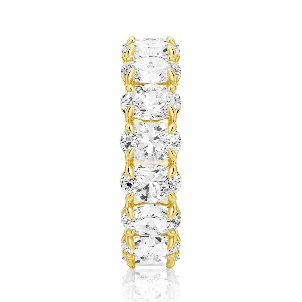 6mm Oval Cut Moissanite Wedding Band – Elegant Eternity Ring