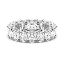 Load image into Gallery viewer, Timeless Wedding Band with Oval Moissanite