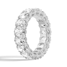 Load image into Gallery viewer, 6mm Oval Cut Moissanite Wedding Band – Elegant Eternity Ring
