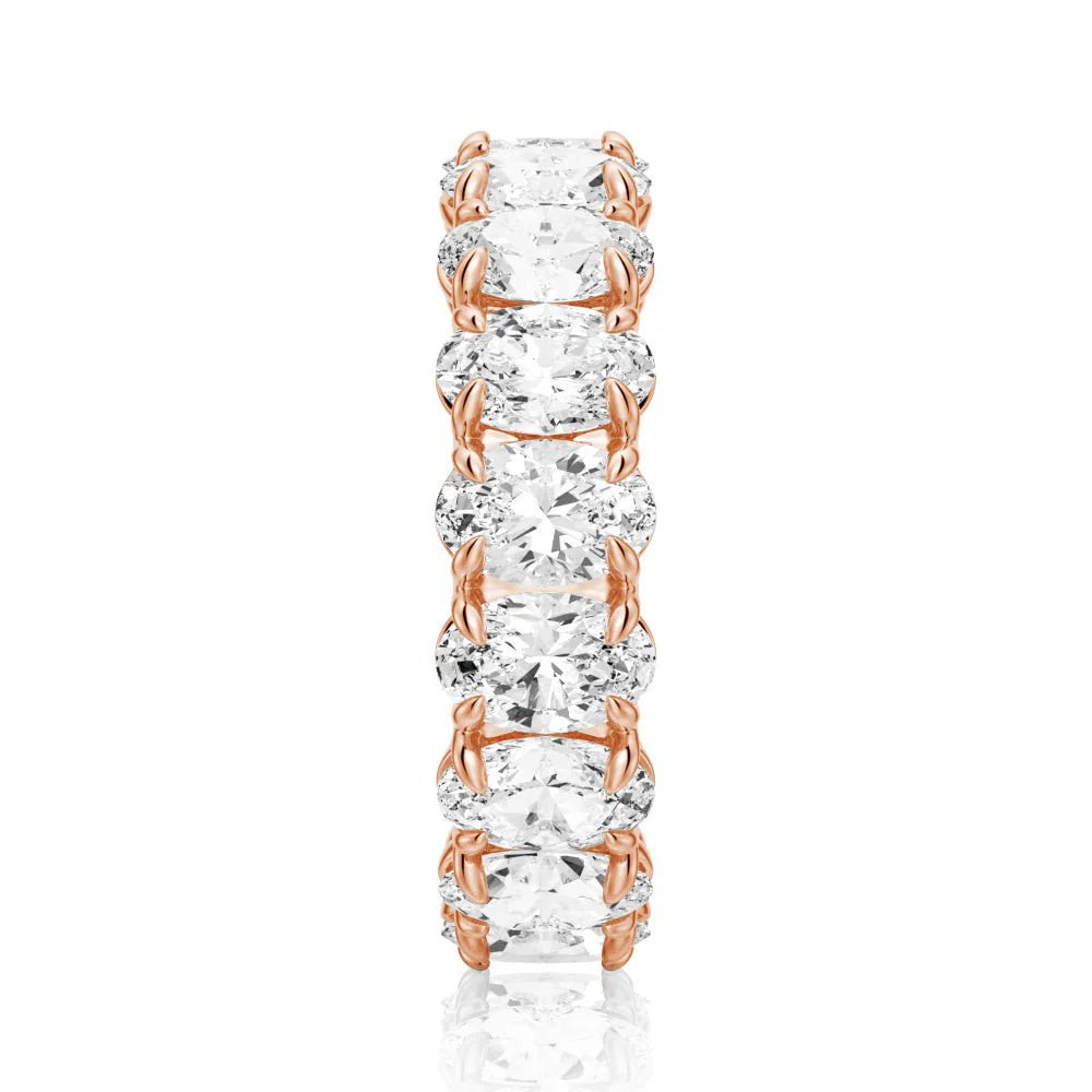 6mm Oval Cut Moissanite Wedding Band – Elegant Eternity Ring