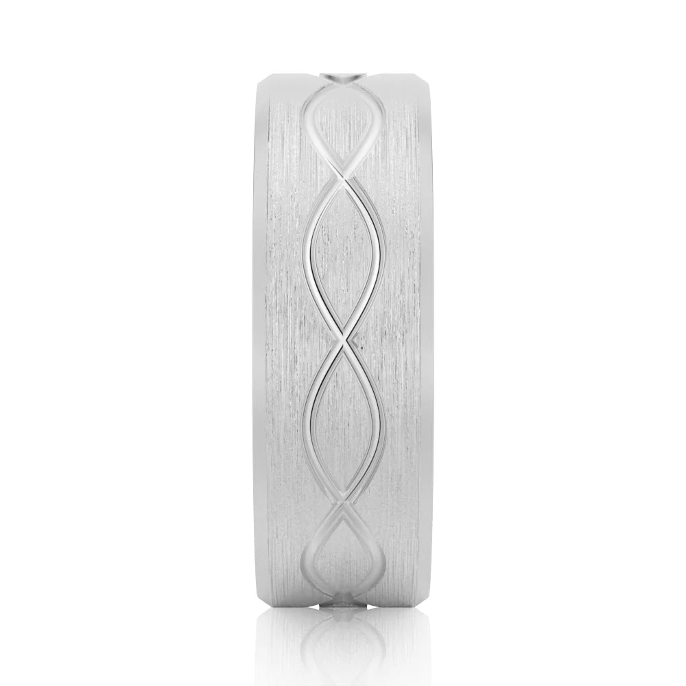 Modern Matte Wedding Ring for Him