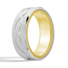 Load image into Gallery viewer, Contemporary Wedding Ring with Infinity Pattern