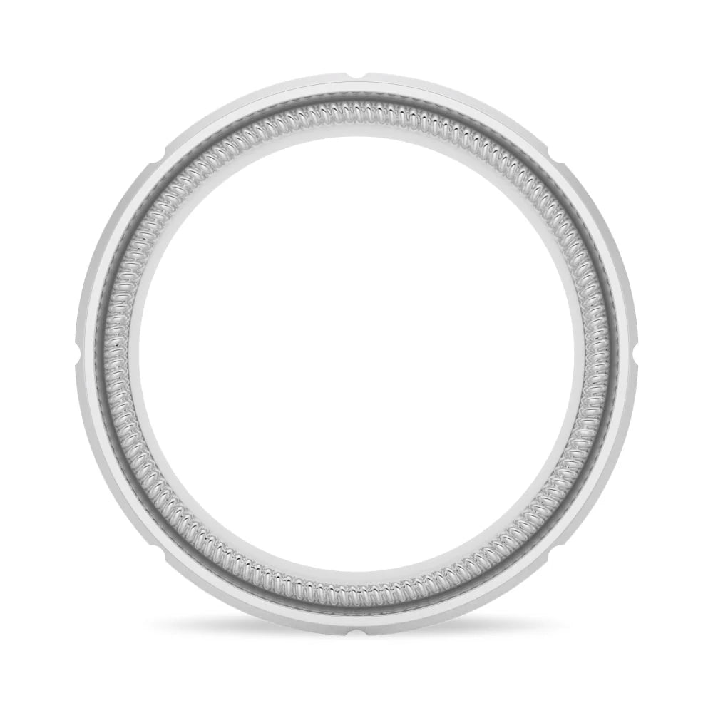7.5mm Modern Men’s Wedding Band – Silver, Gold or Platinum Ring