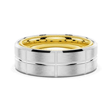 Load image into Gallery viewer, Silver and Gold Wedding Band for Men