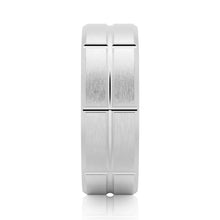 Load image into Gallery viewer, 7.5mm Modern Men’s Wedding Band – Silver, Gold or Platinum Ring