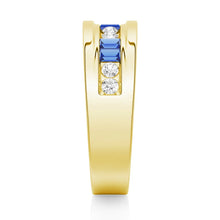 Load image into Gallery viewer, Elegant Sapphire Moissanite Ring Male
