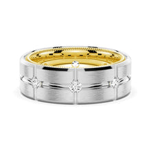 Load image into Gallery viewer, Silver and Gold Two-Tone Ring for Men