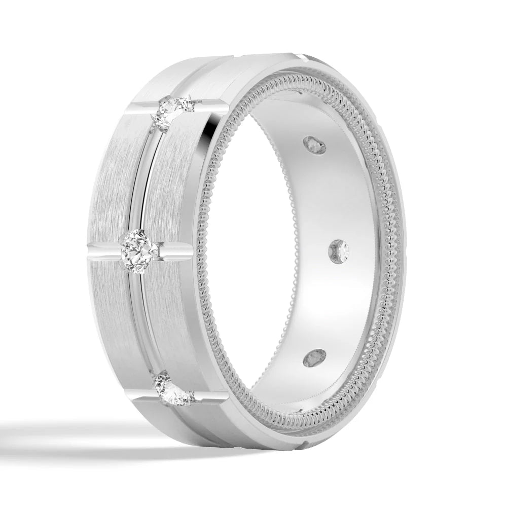 Moissanite Accent Men’s Band
