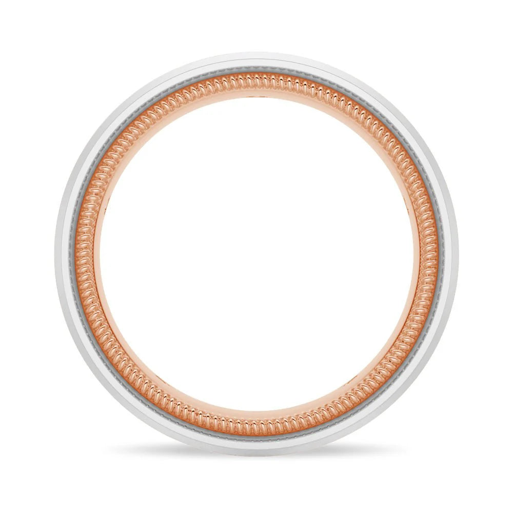 Elegant Two-Tone Men’s Wedding Ring