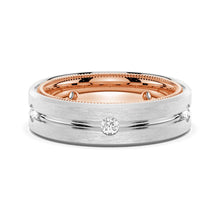 Load image into Gallery viewer, Dual Tone Men’s Ring with Moissanite