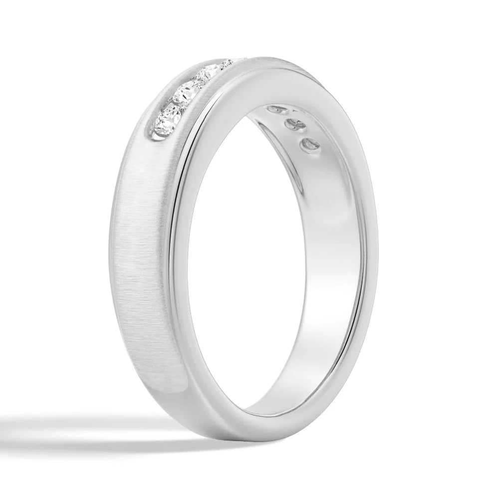 Modern Moissanite Men’s Ring