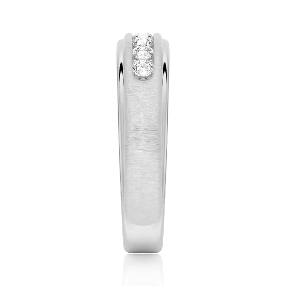 Masculine Channel Wedding Band