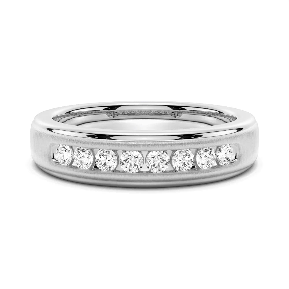 7mm Channel Set Men’s Wedding Band