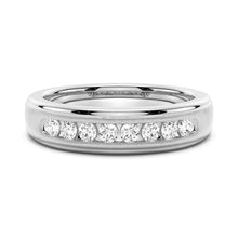 Load image into Gallery viewer, 7mm Channel Set Men’s Wedding Band