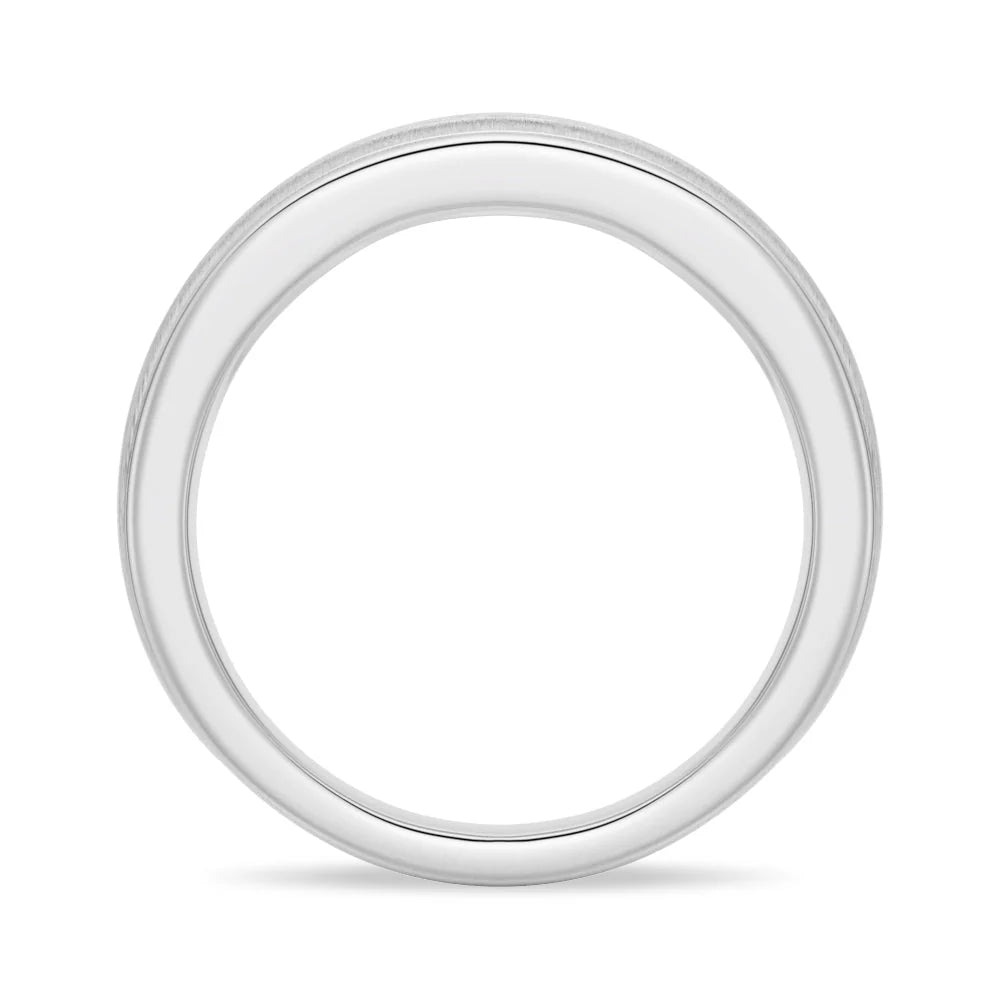 Platinum Channel Set Moissanite Band