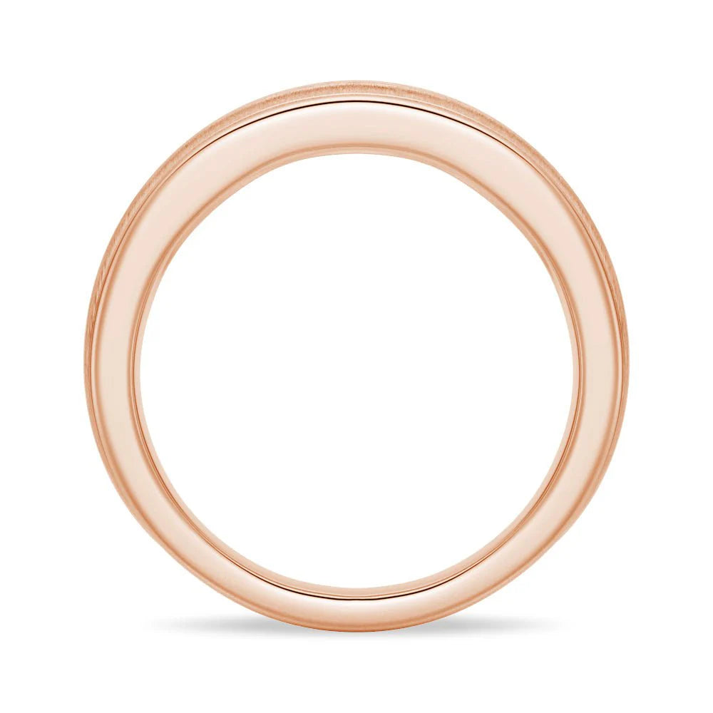 7mm Channel Set Moissanite Men’s Wedding Band – Silver, Gold, or Platinum Ring