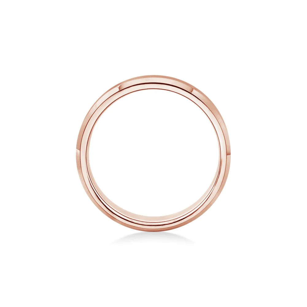 7mm Beveled Edge Men’s Wedding Band – Silver, Gold, or Platinum Ring