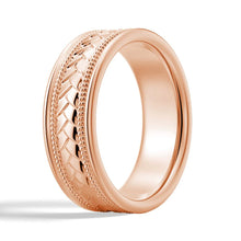 Load image into Gallery viewer, 7mm Twisted Rope Men’s Wedding Band – Silver, Gold or Platinum Ring
