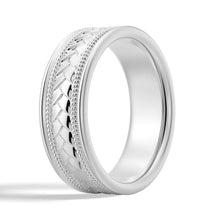 Load image into Gallery viewer, Platinum Rope Wedding Ring for Him