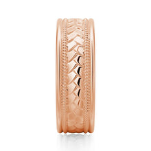 Load image into Gallery viewer, 7mm Twisted Rope Men’s Wedding Band – Silver, Gold or Platinum Ring