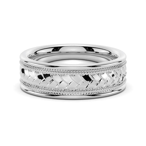 7mm Twisted Rope Men’s Wedding Band
