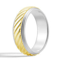 Load image into Gallery viewer, Dual-Tone Men’s Wedding Ring 7mm