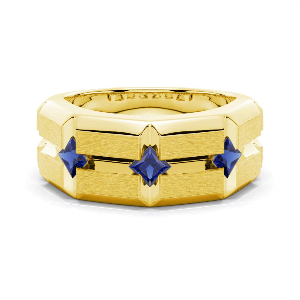 Brushed Gold Wedding Band for Men