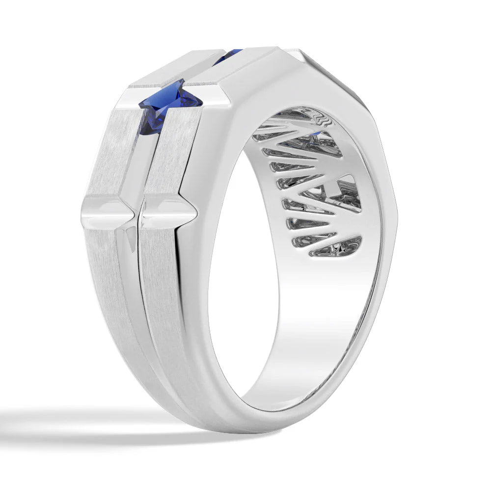 8mm Wide Sapphire Men’s Band