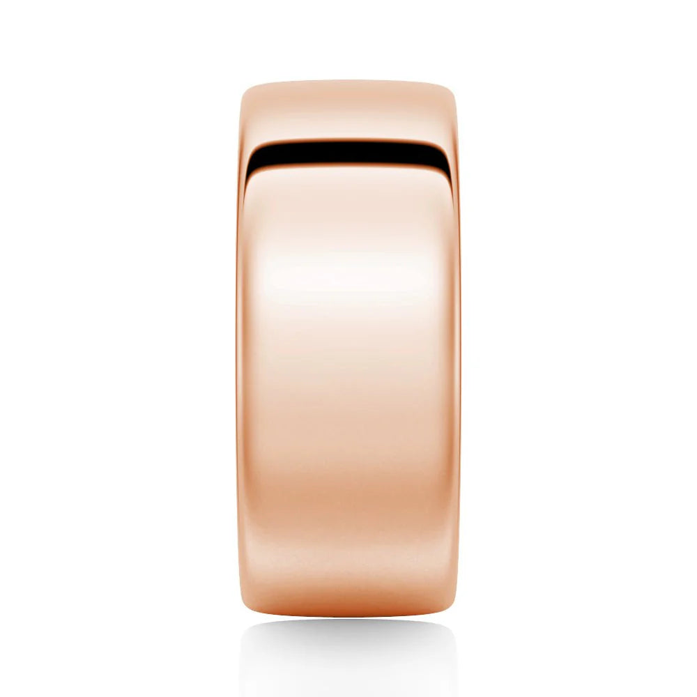 8mm Classic High Polished Men’s Wedding Band – Silver, Gold or Platinum Ring