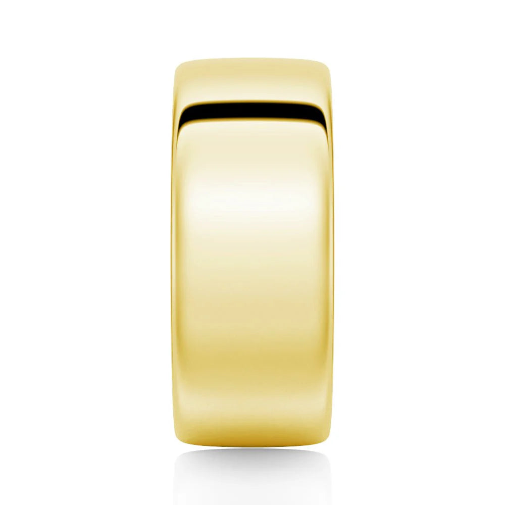 8mm Classic High Polished Men’s Wedding Band – Silver, Gold or Platinum Ring