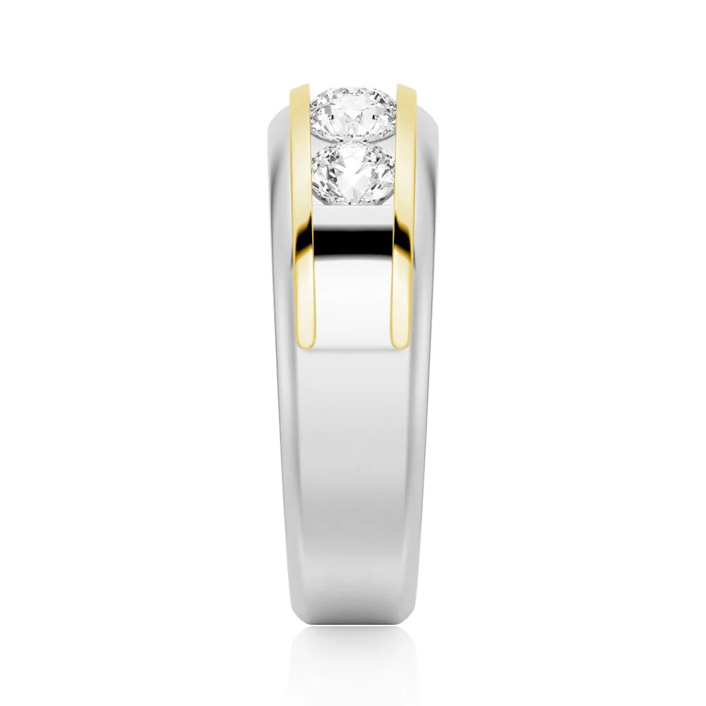 Designer Men’s Two-Tone Wedding Band