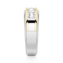 Load image into Gallery viewer, Designer Men’s Two-Tone Wedding Band