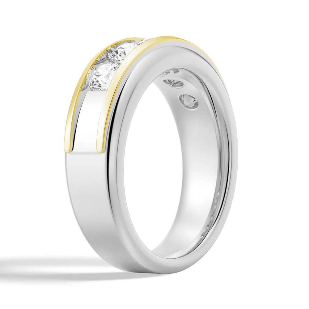 Elegant Channel Set Moissanite Ring for Men