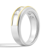 Load image into Gallery viewer, Elegant Channel Set Moissanite Ring for Men