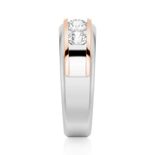 Load image into Gallery viewer, Modern Men’s Ring with Moissanite Stones