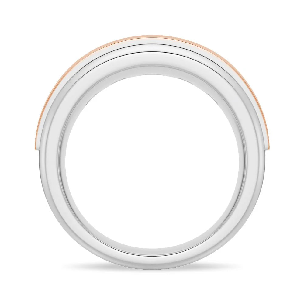 Dual Finish Men’s Ring in Gold and Platinum
