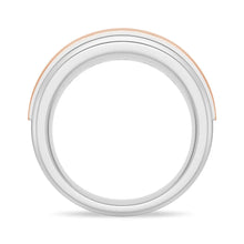 Load image into Gallery viewer, Dual Finish Men’s Ring in Gold and Platinum
