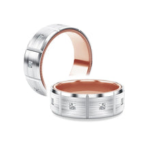 Load image into Gallery viewer, Two-Tone Wedding Band for Men