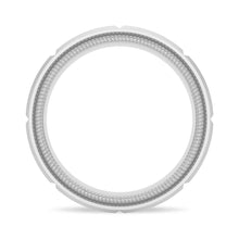 Load image into Gallery viewer, 8mm Two-Tone Princess Cut Moissanite Men’s Ring – Silver, Gold, or Platinum Band