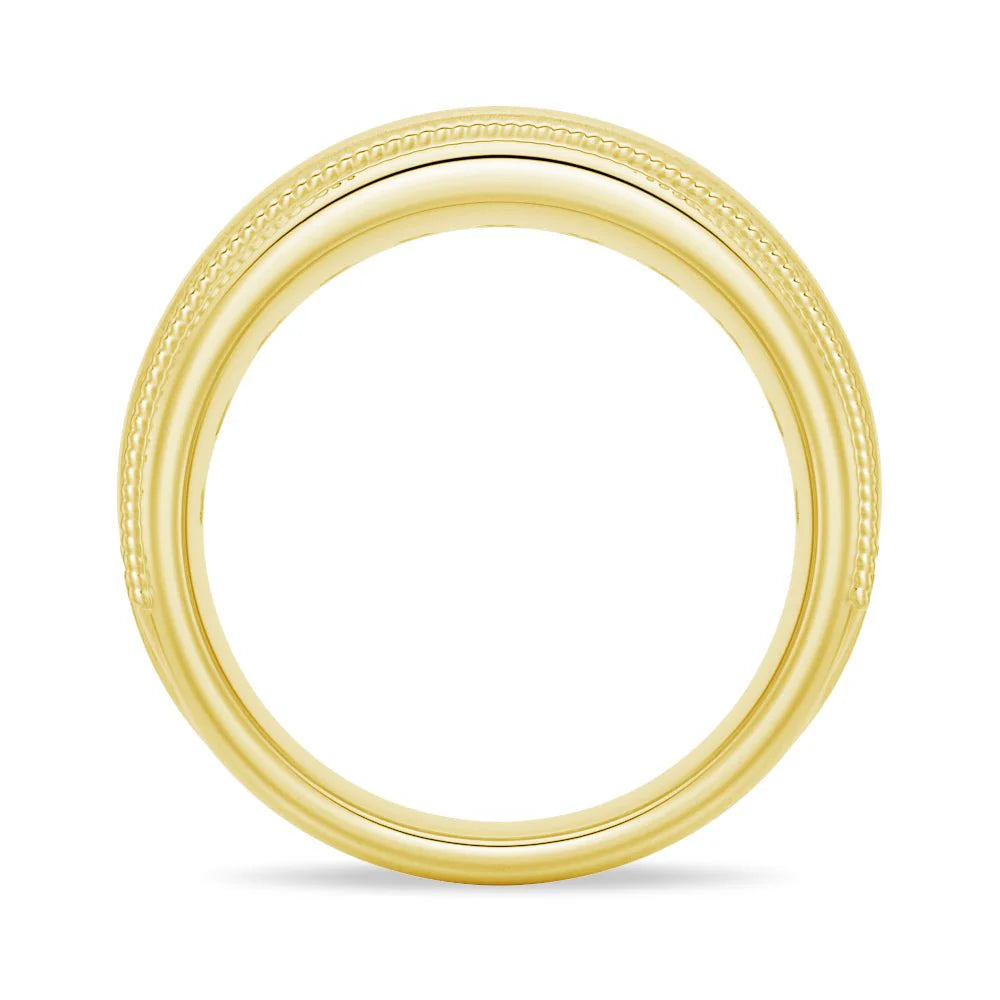 9mm Bezel Set Moissanite Men’s Wedding Band – Silver, Gold, or Platinum Ring