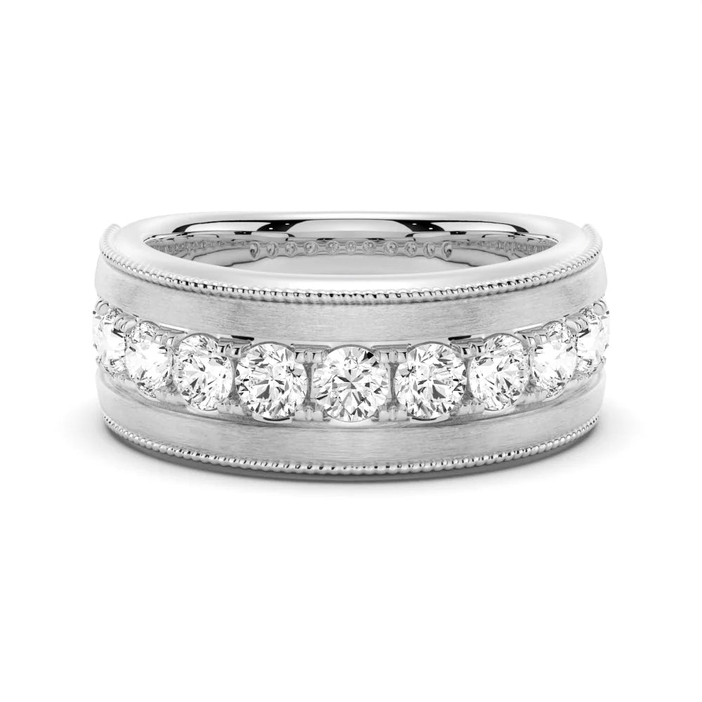 9mm Bezel Set Moissanite Men’s Ring
