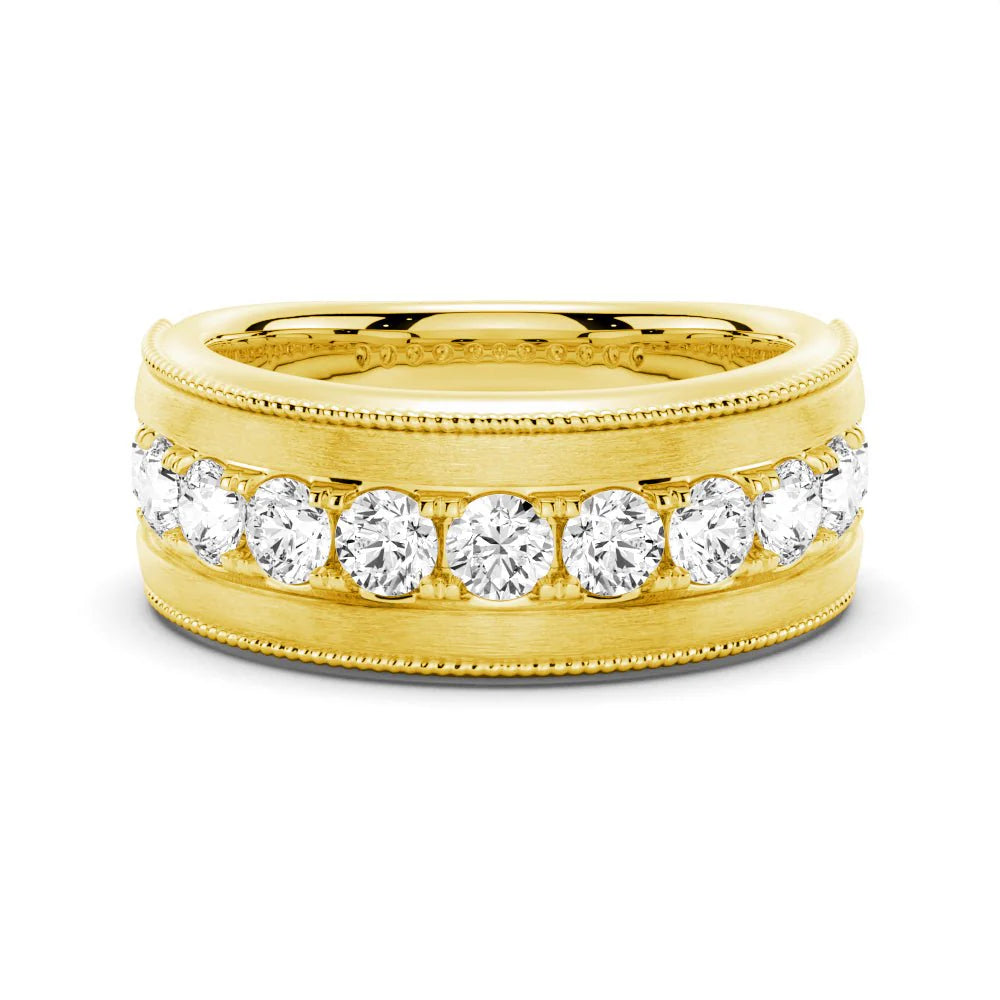 Modern Men’s 9mm Moissanite Ring