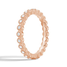 Load image into Gallery viewer, Delicate Bezel-Set Moissanite Eternity Ring